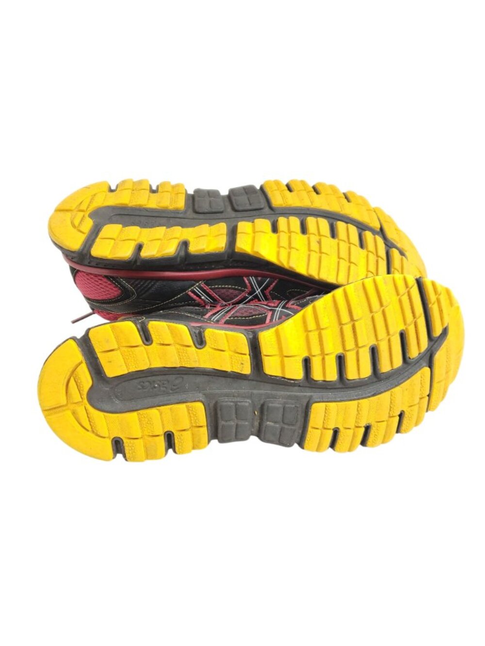 Asics Mens Size 10 Gel Scram Trail Running Shoes Black/Red/Yellow - Picture 8 of 9